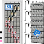 over the door shoe organizer,2025 upgraded,shoe organizer,35 Huge pockets,over door shoe organizer,Store size 13 shoes,shoe o