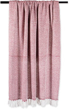 DII 100% Cotton Basket Weave Throw for Indoor/Outdoor Use Camping Bbq's Beaches Everyday Blanket, 50 x 60, Woven Stripe