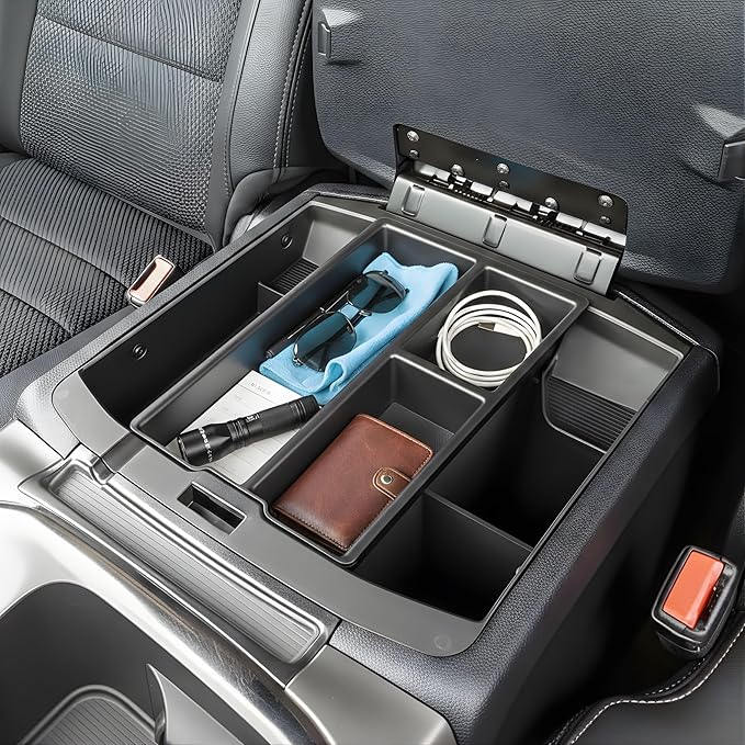 Vehicle OCD - Lower Center Console Organizer Tray for Dodge RAM 1500 (2009-18), RAM 2500/3500 (2010-18), RAM 1500 Classic (2019-24)(full console w/bucket seats ONLY) - Made in USA - SLX131