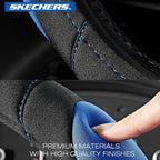 Skechers Steering Wheel Cover, Memory Foam Car Steering Wheel Cover,14.5-15inch Anti-Slip Safety Comfortable Desgin, Universa