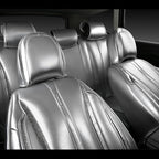 CAR PASS Ultra+ Nappa Leather Car Seat Covers Full Set Universal Cushioned, Soft Breathable Waterproof Anti-Slip Driver Seats