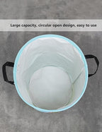 QUEENLALA Large Storage Basket,Laundry Hamper/Bathroom/Home Decor/Collapsible Round Storage Bin,Boys and Girls Hamper/Boxes/C