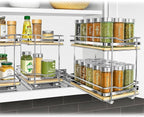 LYNK PROFESSIONAL® Élite™ Pull Out Spice Organization for Cabinets - 6-3/8 inch Wide – Spice Rack for Inside Cabinets – Wood/