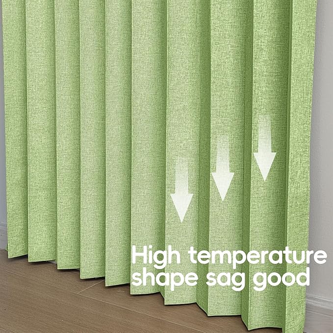 Jilron Accordian Door Curtain, 100% Blackout Folding Magnetic Doorway Curtains,Linen Style Closet Doors,for Room Divider,Priv