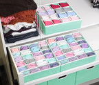 Simple Houseware Sock Drawer Organizer for Dresser/Closet/Bedroom, 3 Pack, Turquoise