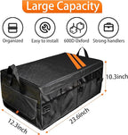 YOSRTER for Dodge Charger Durango Challenger Ram Car Trunk Organizer Collapsible Storage Box with Handle Foldable Lid Non