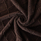 BATTILO HOME Dark Brown Throw Blanket for Couch, Chocolate Knit Throw Blankets for Home Decor, Decorative Brown Blanket for F