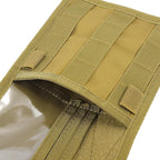 X AUTOHAUX Khaki Universal Car Sun Visor Organizer Storage Pocket Hook and Loop Tape Nylon for SUV RV Truck