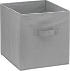 Handy Laundry Foldable Cube Storage Bins - 6 Pack - Decorative Fabric Storage Cubes are Collapsible & Great Organizer for She