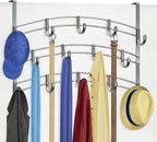 LYNK Professional® Home™ Over Door Hooks Rack - 14 Hook Over Door Hanger - Over Door Towel Rack - Hanging Towels or Clothes -