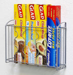 Simple Houseware Over Cabinet Door Organizer, Silver