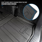 Bomely Floor Mats Compatible with 2020-2026 Toyota Highlander Cargo Liner Back Seat Cover Hybrid Fuel 2025 7 Seats Highlander Accessories (2020-2026,Floor Mats+Trunk Mat with Backrest Mat)