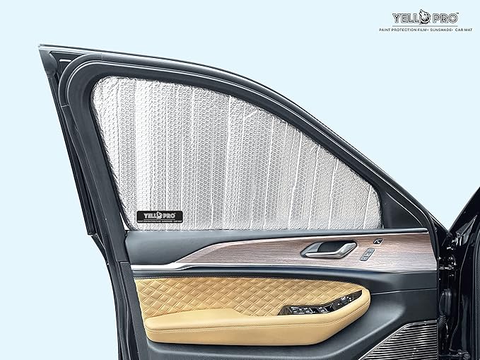 YelloPro Side Window Front Seat Sunshade (Set of 2) Custom Fit for 2021 2022 2023 2024 2025 2026 Jeep Grand Cherokee L (Long-Wheelbase), Laredo, Altitude, Limited, Overland, Summit, Reserve, SUV