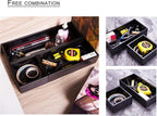 Bamboo Box for Drawer Organizer Box for Kitchen Storage Boxes for Small Accessories, Black 8"*4"