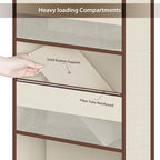 Univivi 5-Shelf Fabric Door Storage Over Door Hanging Organizer with 4 Large Pockets and 3 Small PVC Pockets Nursery Closet C