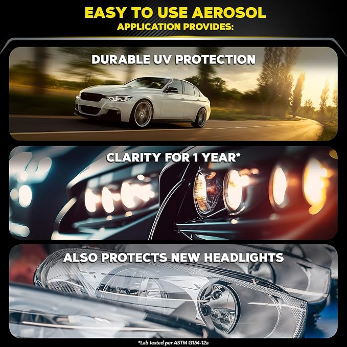Meguiar's Two Step Headlight Restoration Kit, Bundled with 4 Oz Keep Clear Head Light Coating Spray