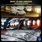 Meguiar's Two Step Headlight Restoration Kit, Bundled with 4 Oz Keep Clear Head Light Coating Spray