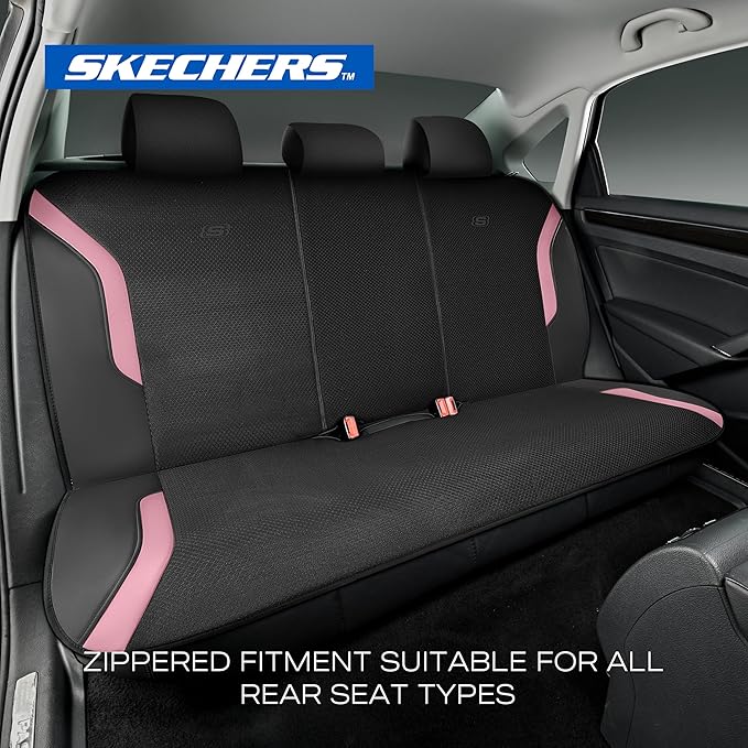 Skechers Memory Foam Car Seat Covers, Air Cool Mesh Thick Seat Covers, Car Seat Full Sets, Airbag Compatible, Automotive Comf