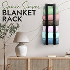 RELODECOR Blanket Wall Rack – Floating Shelf for Living Room & Bedroom, Rustic Wall-Mounted Blanket Holder, Bedding & Towel O