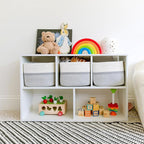 NaturalCozy Storage Cubes 9”x9”x7”Cotton Rope Woven Baskets for Organizing 3-Pack | 9 Inch Cube Storage Bin | Small Basket fo