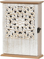 Key Holder for Wall Decorative Key Box Key Cabinet, Wooden Key Hooks Wall Mounted Key Hangers Rustic Key Rack with 6 Key Hook
