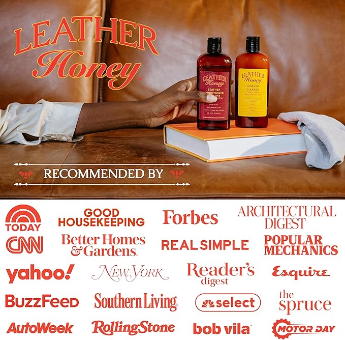 Leather Honey Leather Conditioner, Since 1968. for All Leather Items Including Auto, Furniture, Shoes, Purses and Tack. Non-T