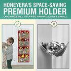 Honeyera Storage for Stuffed Animal - Over Door Organizer for Stuffies, Baby Accessories, and Toy Plush organizer/Easy Instal