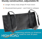 High Road Car Visor Organizer with Secure Zip Pockets, Sunglasses Holder and Clear Registration and Insurance Pocket - Heavy Duty Straps Fit Most Car, SUV and Truck Visors (6)