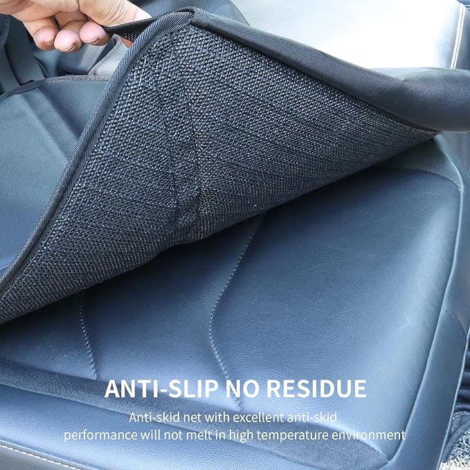 Car Seat Protector Leather Waterproof Child Safety Seat Protector Cover with Thick Pad and 2 Large Pockets Durable Kick Mat f