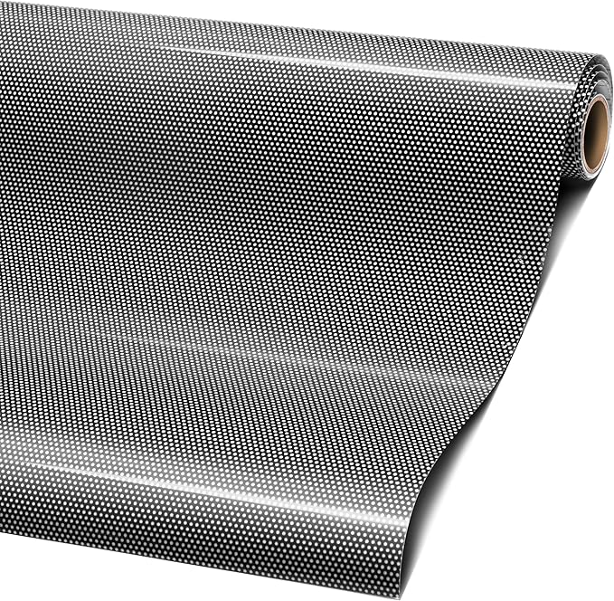 VViViD One-Way Perforated Black Vinyl Privacy Window Film Adhesive Glass Wrap Roll (15ft x 54")