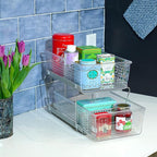 madesmart 2 Tier Organizer, Under Cabinet Storage with Pull Out Sliding Drawers, for Cleaning Supplies, Undersink, Sponges, B