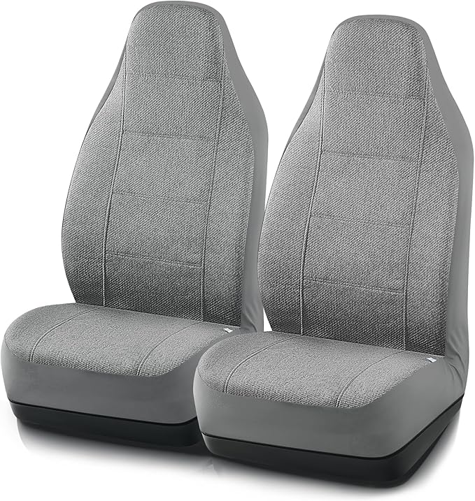 Road Comforts Car Seat Covers for Front Seat, High Back Heavy Duty Breathable Flax Seat Protector, Airbag, Not Seat Belt Comp