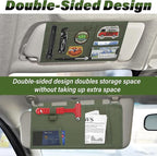 Tactical Visor Organizer, Car Visor Organizer, Sunvisor Organizers, Tactical Visors Cover Molle Webbing, Truck Accessories for Men, Car Sunshade Storage Pouch (Dark Green)