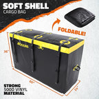 Mockins 30 Cu Ft Trailer Hitch Cargo Carrier Bag | 60"x24"x36" Weatherproof Cargo Bag for Hitch Carrier | Waterproof Truck Bed Storage Set | Vinyl Vehicle Soft-Shell Carriers for Road Trips & Camping