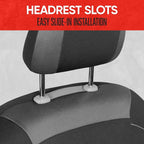 Motor Trend Black Cloth Car Seat Covers for Front Seats – Premium Automotive Bucket Seat Covers, Made for Vehicles with Remov