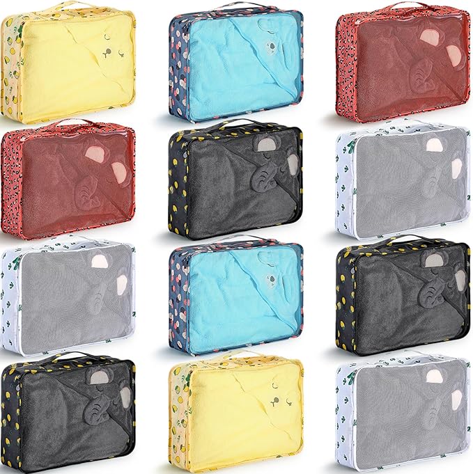Tudomro 12 Pcs Large Packing Cubes Luggage Organizers for Suitcase Mesh Travel Organizer Bags Travel Packing Organizers for T