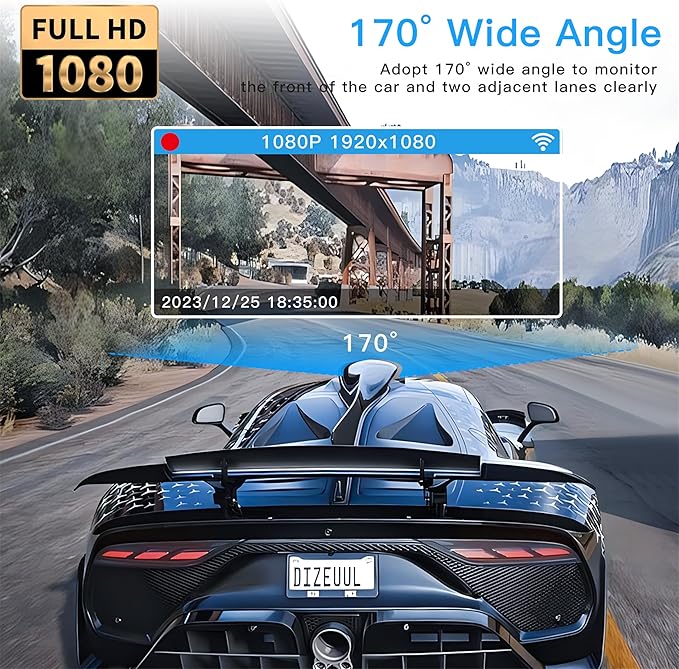 4 Channel Dash Cam 360° View, TOPGOOSE 2K Front and Rear Inside, Left Right Dash Camera for Cars, 8 IR Lamps Night Vision, 5G