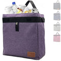Car Trash Can Hanging for Headrest, Extra Large Waterproof Auto Garbage Bag Organizer, Collapsible Vehicle Waste Bin (Purple)