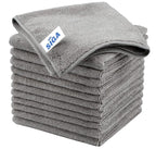 MR.SIGA Microfiber Cleaning Cloth, All-Purpose Microfiber Towels, Streak Free Cleaning Rags, Pack of 12, Grey, Size 32 x 32 c