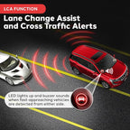 Pyle Ultrasonic Blind Spot Detection System, BSD Change Lane Safer, BSA BSM Blind Spot Monitoring Assistant Car Driving Secur