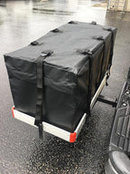 MaxxHaul 70209 Soft Shell Cargo Carrier Bag for Hitch Mount Cargo Rack - Heavy Duty and Water Resistant 47 inch 20 inch x 20 inch Black with Tie Down Straps