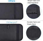 Car Sun Visor Organizer, Wisdompro Vehicle Interior Accessories Storage Pouch Auto Registration Holder with Elastic Strap for Sunglass, Documents, Cards, Pen, Drivers License, etc. (Black)