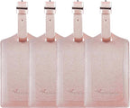 Travelambo Luggage Tags for Suitcases PU Leather Travel Tags Bag Tags Privacy Protection Travel Essentials