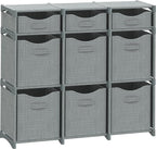 Cube Storage Organizer with Storage Bins Included - The Perfect Closet Organizers and Storage Solution. Includes 9 Storage Cu