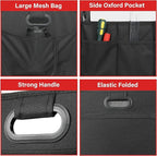 YSSOA Car Trunk Organizer, 2 Compartments Anti-slip 14" D x 22" W x 12" H Collapsible Trunk Storage, 600D Oxford Polyester Car