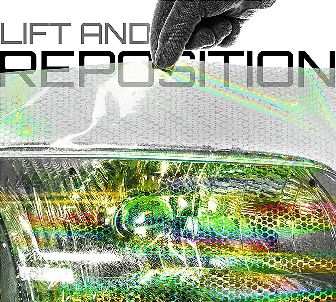 VViViD Bio HEX+ Air-Tint Headlight Vinyl Roll (17.9" x 60", Clear Large Pattern)