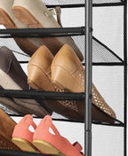 Whitmor 36 Pair Over-The-Door Rack-Gunmetal Gray Shoe Organizer