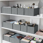 Drawer Organizer Clothes Set of 12 Grey - Dresser Organizer For Nursery, Bedroom, Closet - The Perfect Baby Clothes Organizer