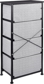 Amazon Basics Fabric 4-Drawer Storage Organizer Unit for Bedroom Closet, Black