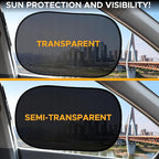 EcoNour Car Window Shades for Baby (4 Pack) | Protects Baby from Window Sun & Heat | Sun Shade Side Windows for Kids | Automotive Sun Protection from UV | Child Safety Accessories | Medium - 20"x12"